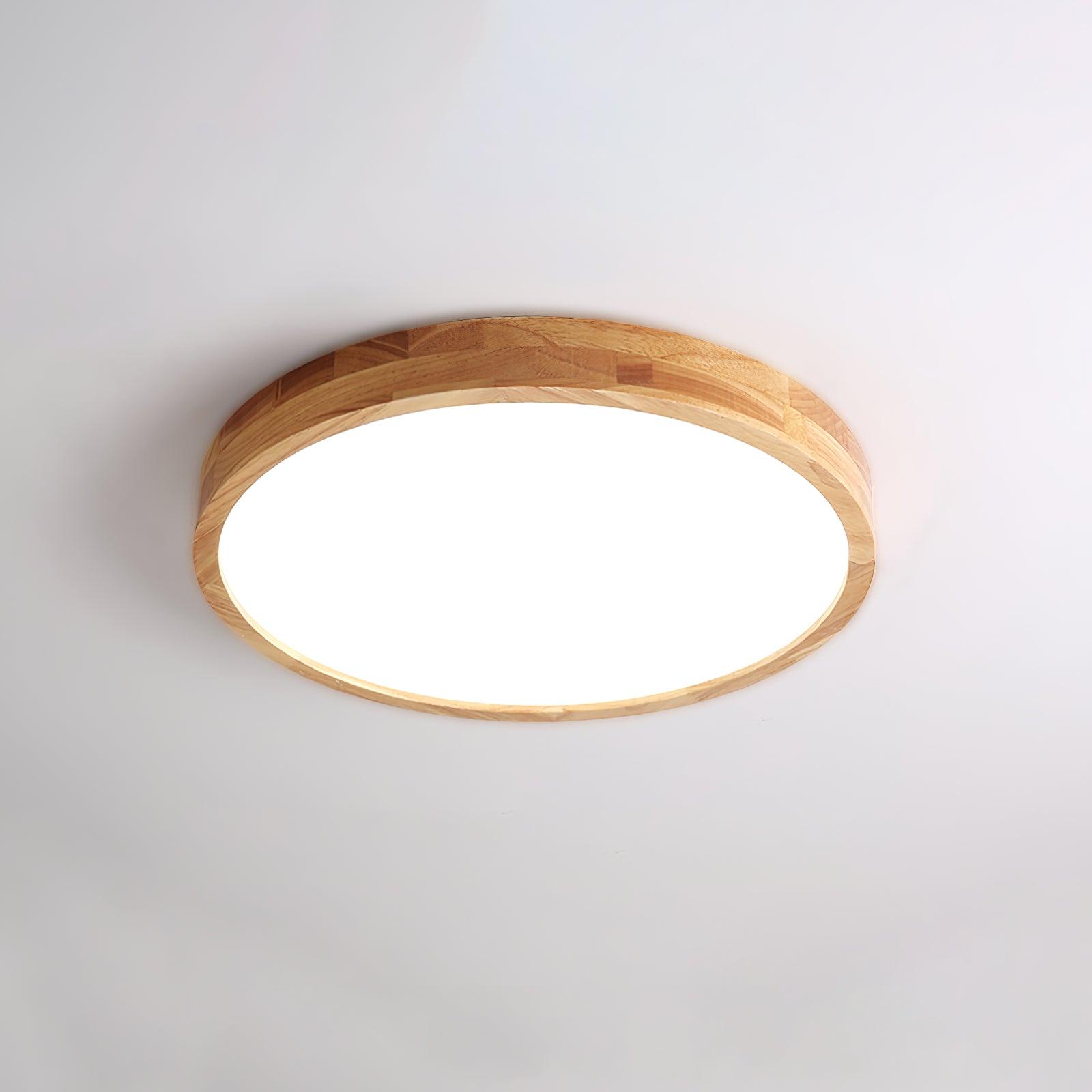Adjustable LEDs And Acrylic Shade Geometric Wooden Ceiling Light
